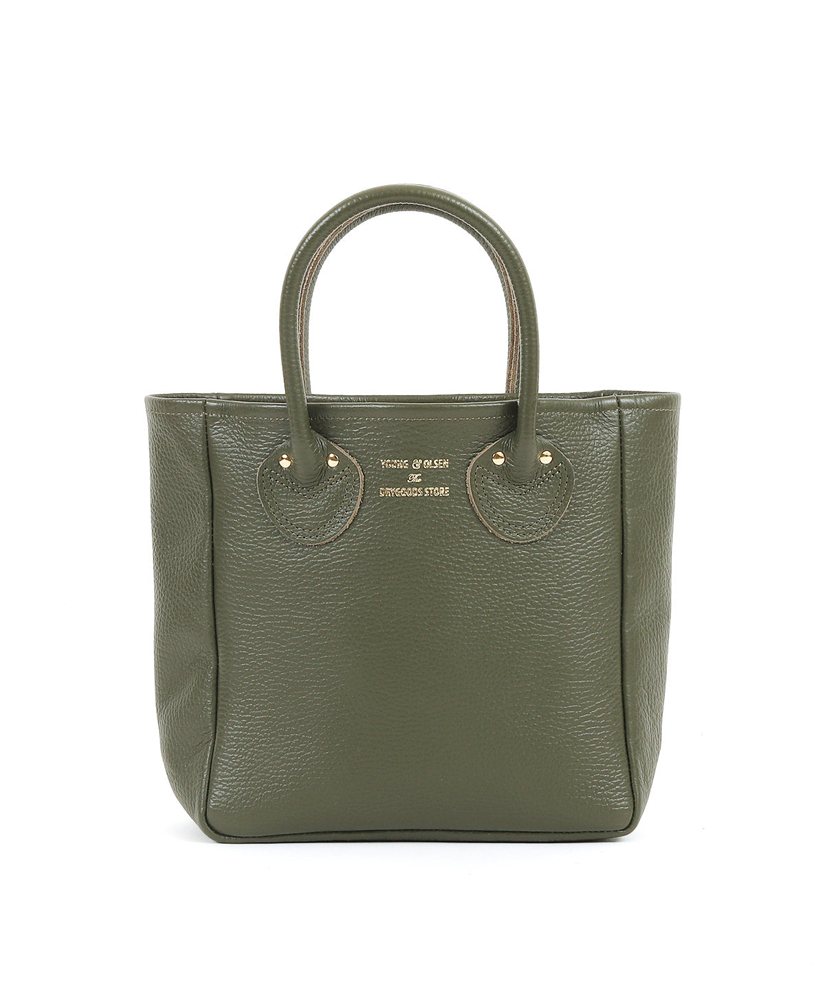 Young and Olsen ブラウン トートバッグ YOUNG & OLSEN/ヤングアンドオルセン EMBOSSED LEATHER TOTE M
