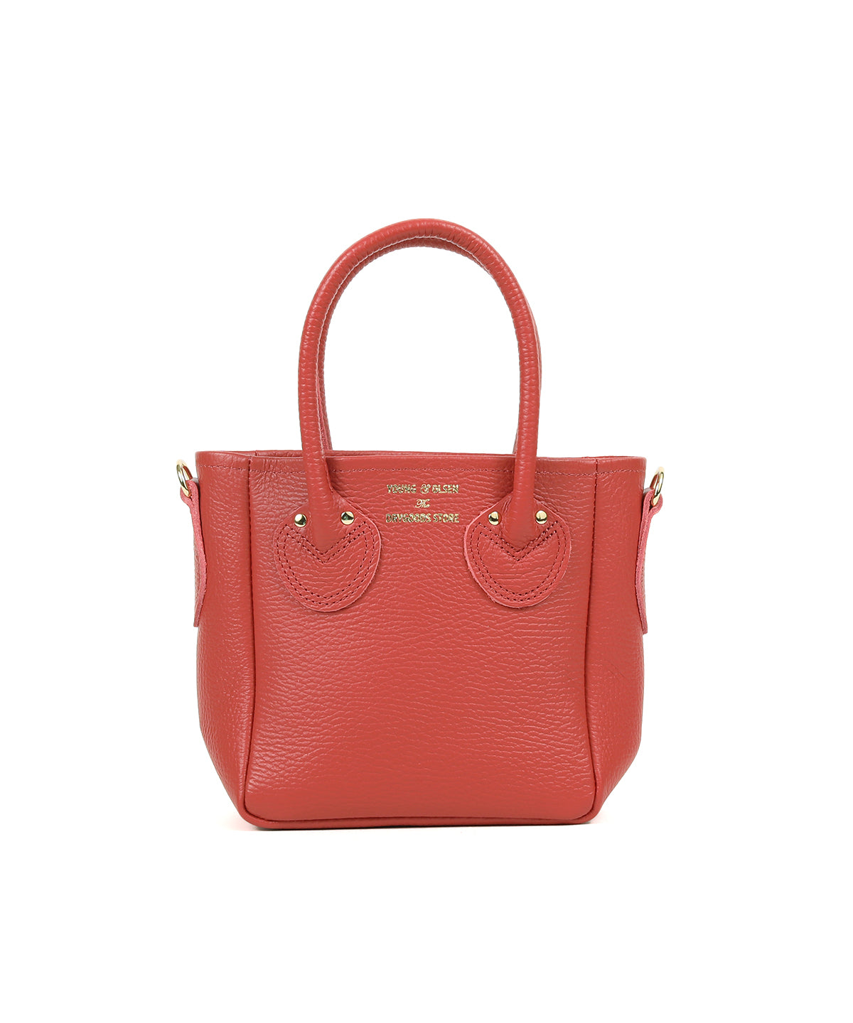 EMBOSSED LEATHER D TOTE XS