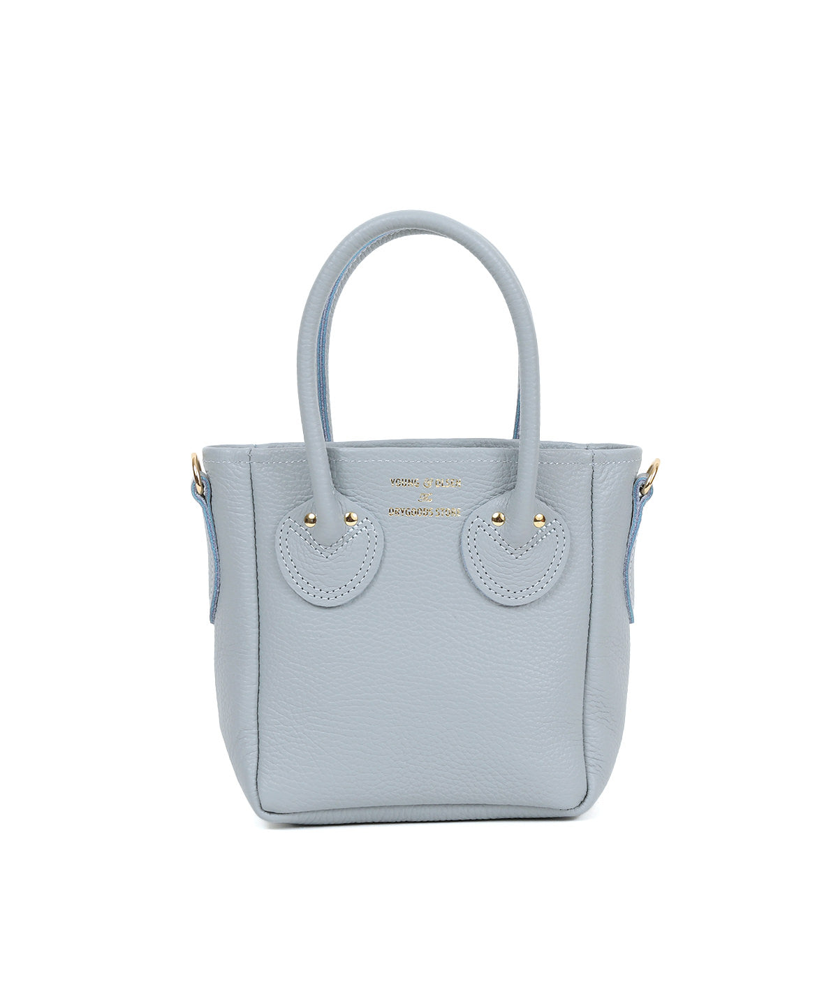 EMBOSSED LEATHER D TOTE XS