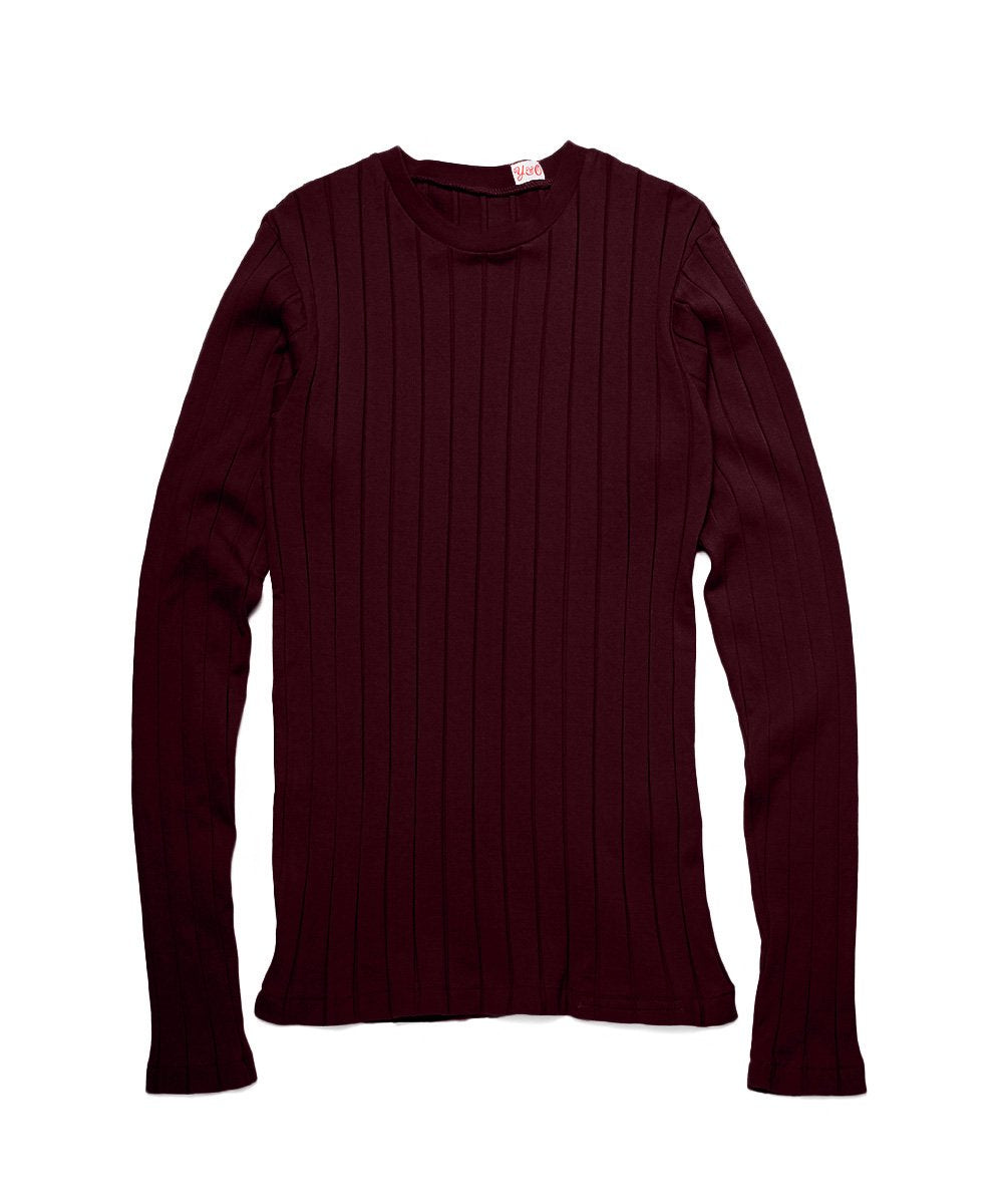 BROAD RIB CREW NECK LS