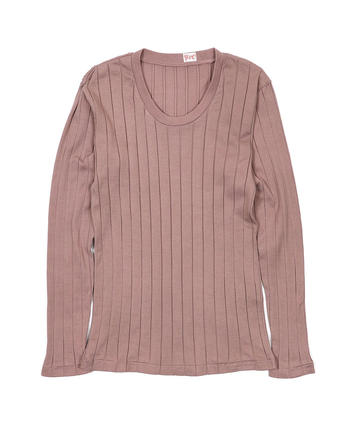 BROAD RIB U-NECK LS