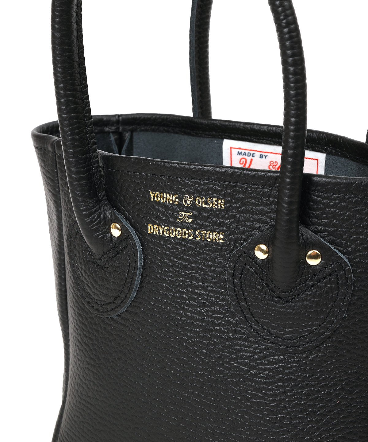 縦31cmYOUNG\u0026OLSEN EMBOSSED LEATHER TOTE M 黒