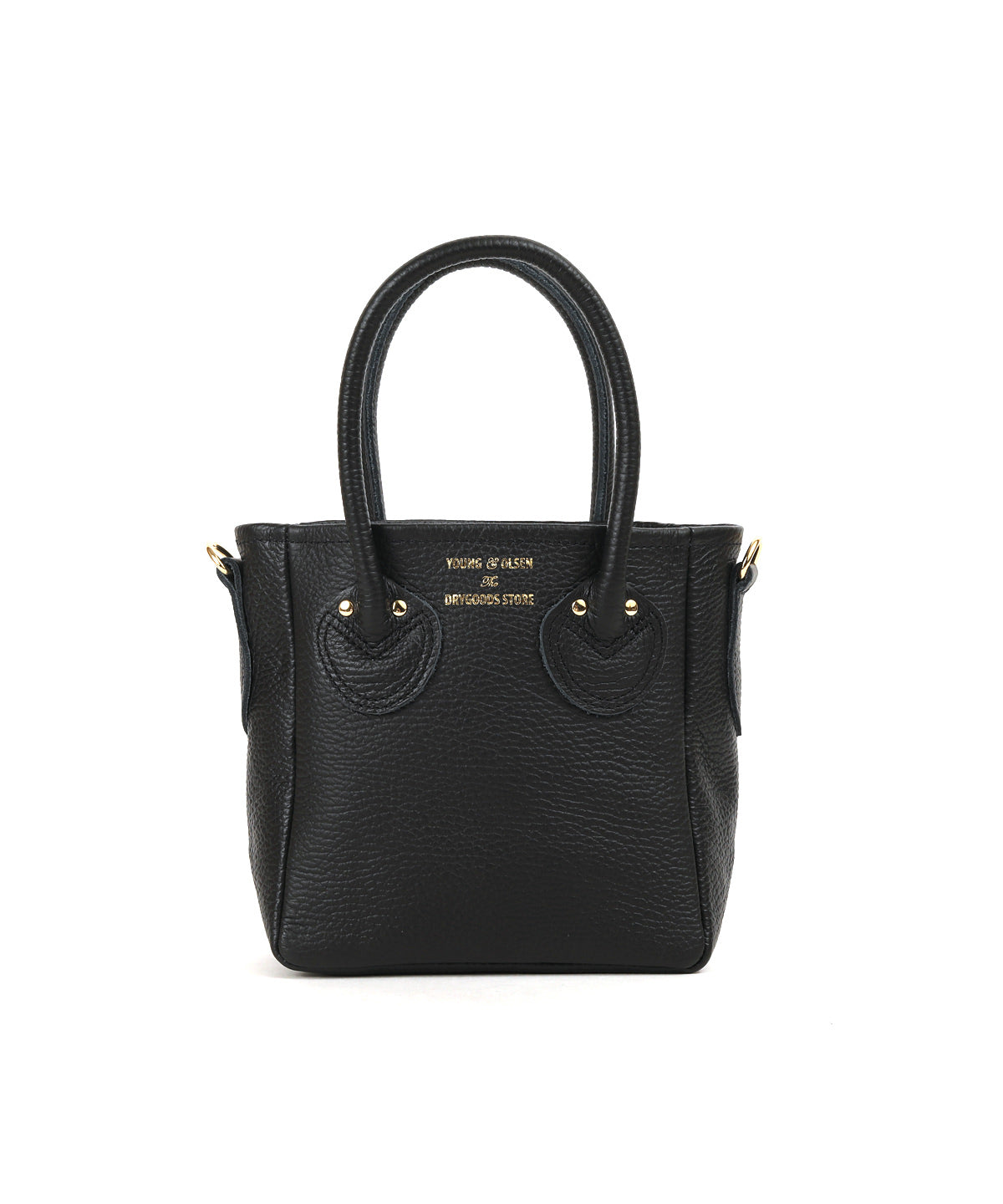 EMBOSSED LEATHER D TOTE XS