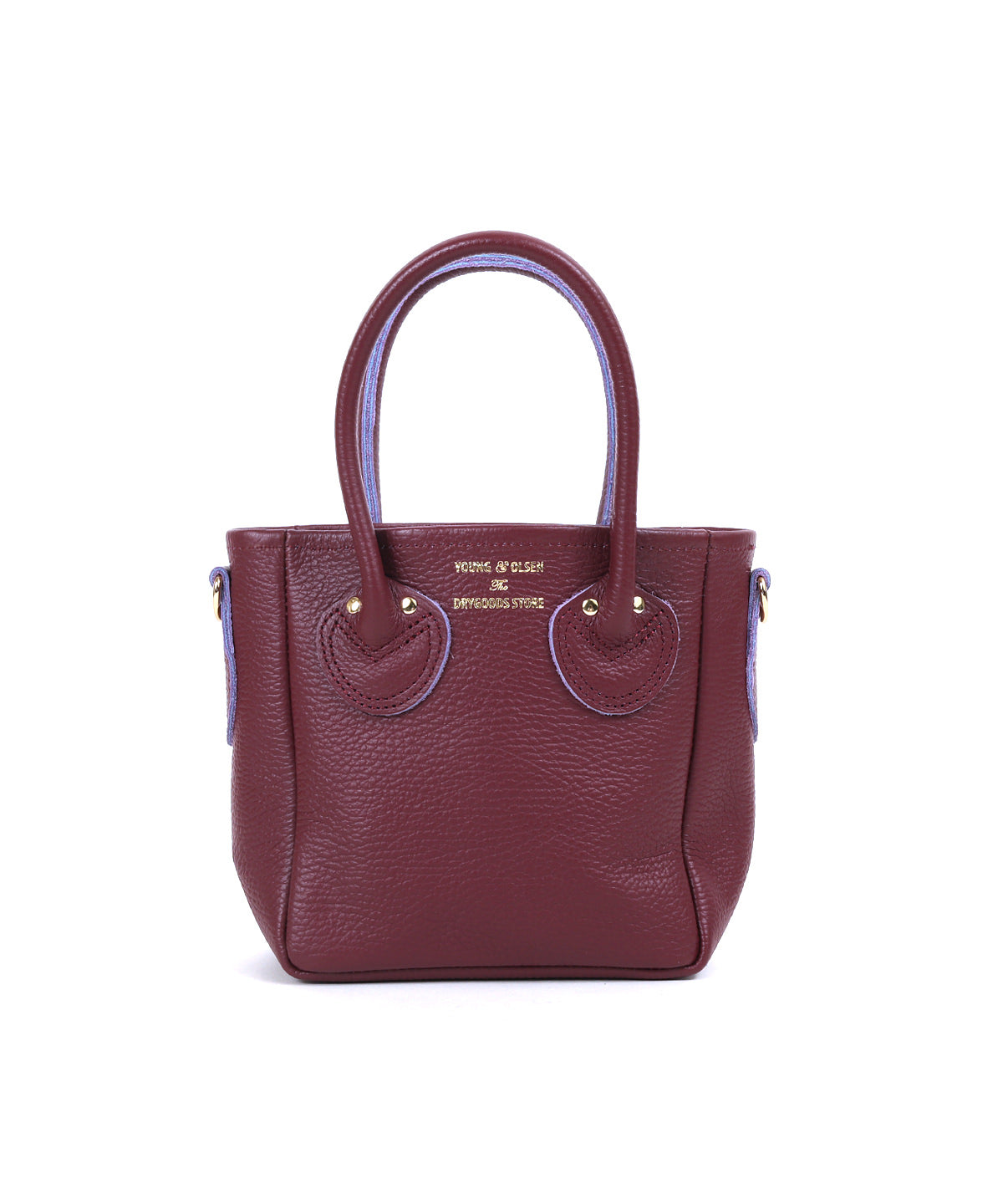 EMBOSSED LEATHER D TOTE XS