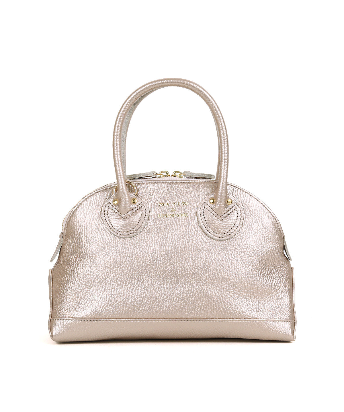 YOUNG&OLSEN】EMBOSSED LEATHER ZIP BOAT BAG S-