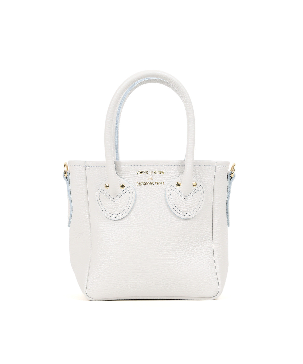 EMBOSSED LEATHER D TOTE XS